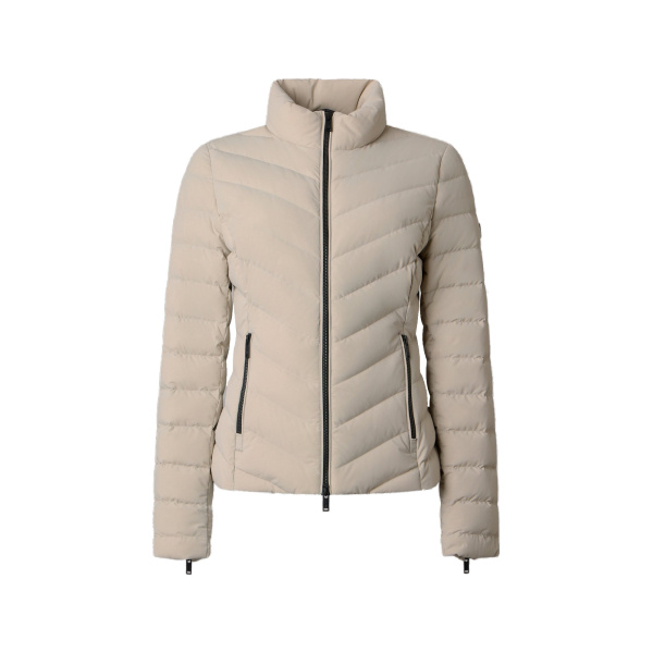 Moose Knuckles Elora Down Jacket in Alabaster | Luxury Shoes 
