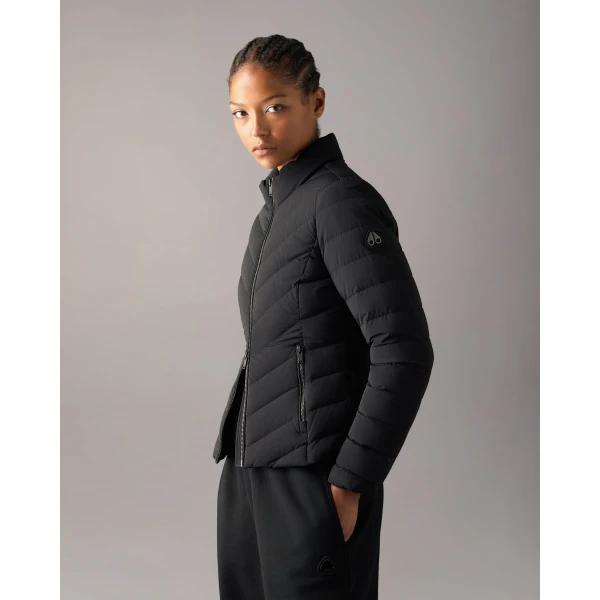 Moose Knuckles Elora Down Jacket in Black | Jackets | Luxury Shoes 