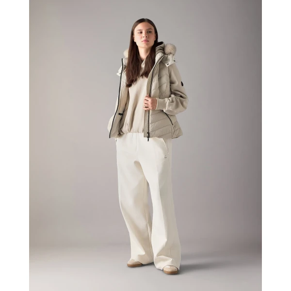 Moose Knuckles Elora Down Vest in Alabaster | Vests | Luxury Shoes 