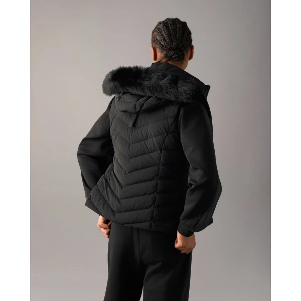 Moose Knuckles Elora Down Vest in Black | Vests | Luxury Shoes 