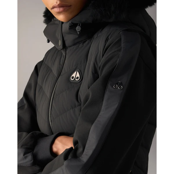 Moose Knuckles Elora Down Vest in Black | Vests | Luxury Shoes 