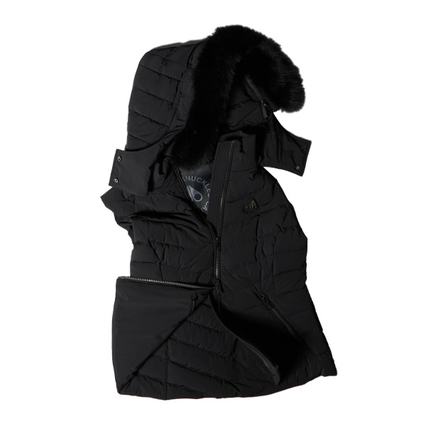Moose Knuckles Elora Down Vest in Black | Luxury Shoes 