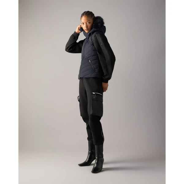 Moose Knuckles Elora Down Vest in Navy | Vests | Luxury Shoes 