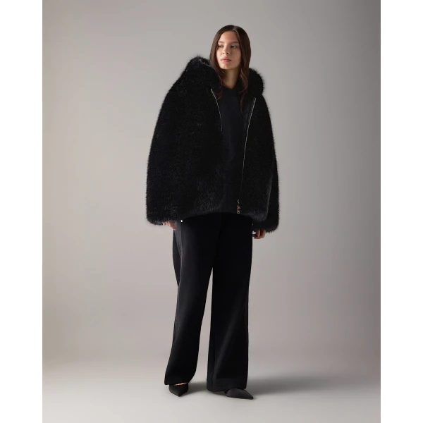 Moose Knuckles Ember Faux Fur Jacket in Black | Jackets | Luxury Shoes 