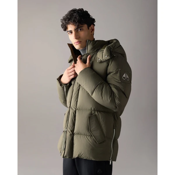 Moose Knuckles Everest 3Q Down Puffer in Combat | Men Jackets | Luxury Shoes 