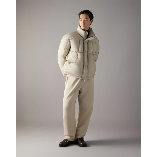 Moose Knuckles Everest Down Jacket in Alabaster | Men Jackets | Luxury Shoes 