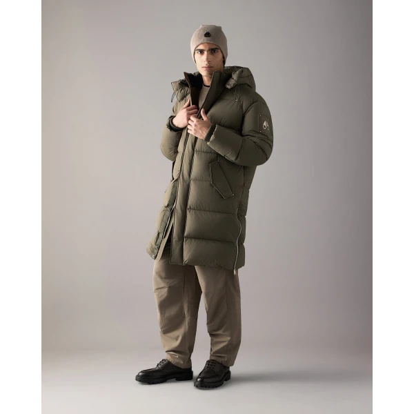 Moose Knuckles Everest Down Parka in Combat | Men Coats | Luxury Shoes 
