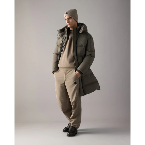 Moose Knuckles Everest Down Parka in Combat | Men Coats | Luxury Shoes 