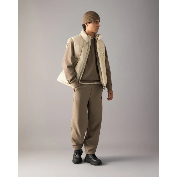 Moose Knuckles Everest Down Puffer Vest in Alabaster | Men Jackets | Luxury Shoes 