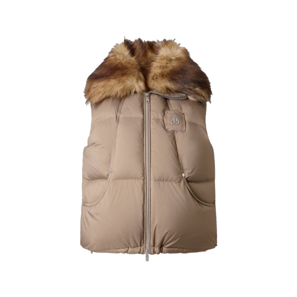 Moose Knuckles Everest Down Puffer Vest in Ashen | Luxury Shoes 