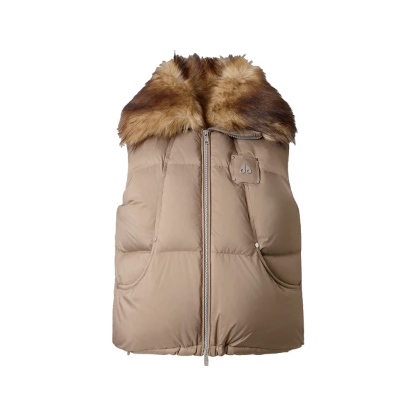 Everest Down Puffer Vest in Ashen