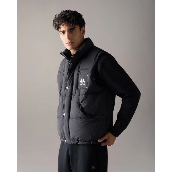 Moose Knuckles Everest Down Puffer Vest in Black | Men Jackets | Luxury Shoes 
