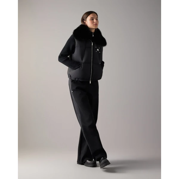 Moose Knuckles Everest Down Puffer Vest in Black | Vests | Luxury Shoes 