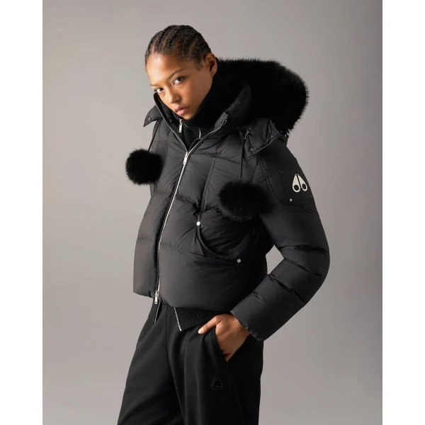 Moose Knuckles Everest Hooded Down Puffer in Black | Jackets | Luxury Shoes 