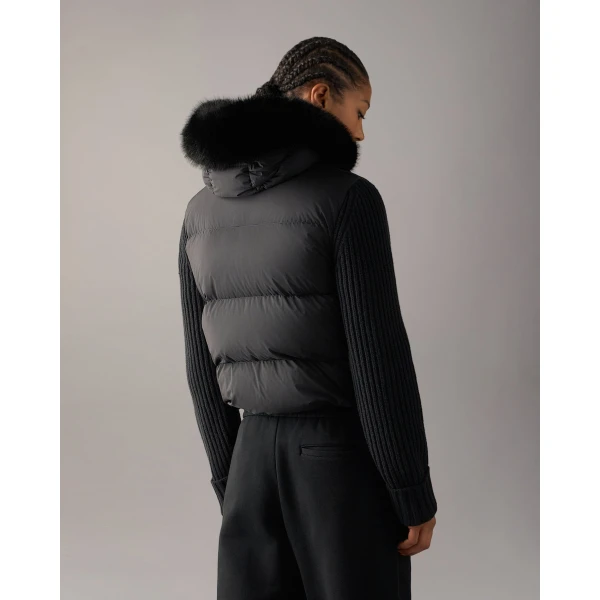 Moose Knuckles Everest Hybrid Down Jacket in Black | Jackets | Luxury Shoes 