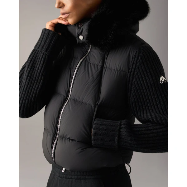 Moose Knuckles Everest Hybrid Down Jacket in Black | Jackets | Luxury Shoes 