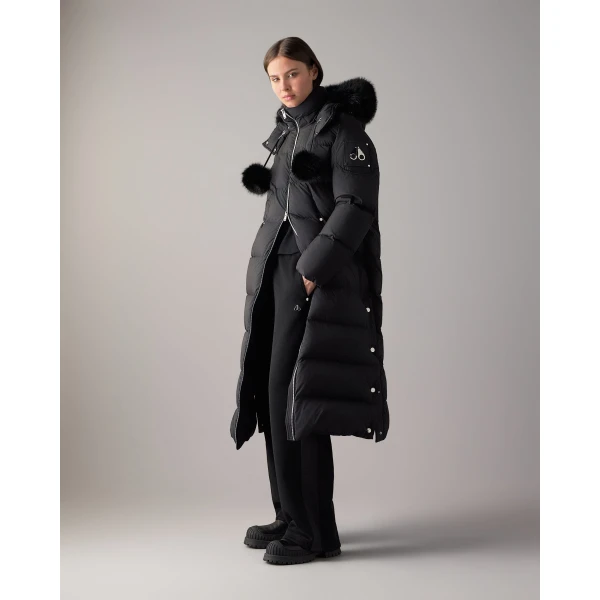 Moose Knuckles Everest Long Down Puffer in Black | Coats | Luxury Shoes 