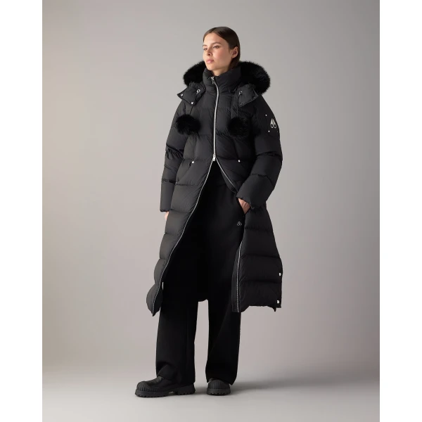Moose Knuckles Everest Long Down Puffer in Black | Coats | Luxury Shoes 