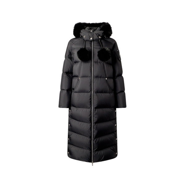 Moose Knuckles Everest Long Down Puffer in Black | Luxury Shoes 