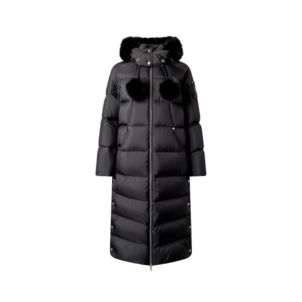 Everest Long Down Puffer in Black