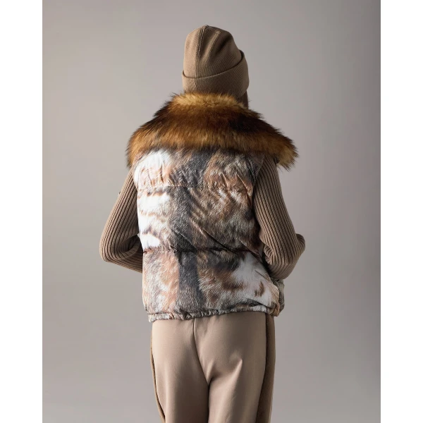 Moose Knuckles Everest Printed Down Puffer Vest in Wild | Vests | Luxury Shoes 