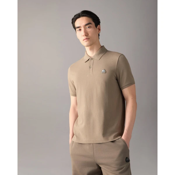 Moose Knuckles Everett Polo in Ashen | T-shirts & vests | Luxury Shoes 