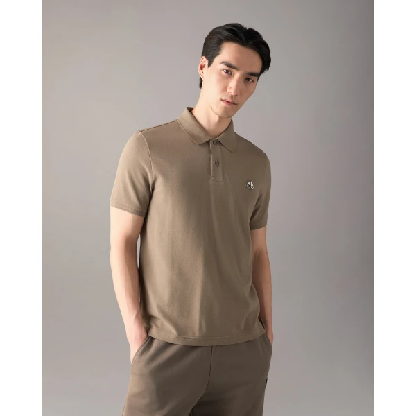 Moose Knuckles Everett Polo in Ashen | T-shirts & vests | Luxury Shoes 