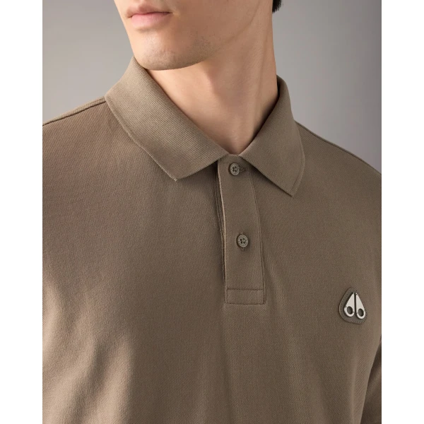 Moose Knuckles Everett Polo in Ashen | T-shirts & vests | Luxury Shoes 