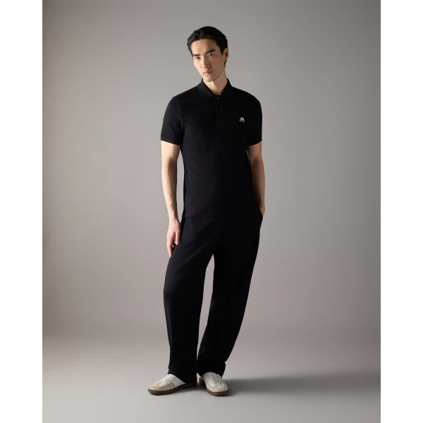 Moose Knuckles Everett Polo in Black | T-shirts & vests | Luxury Shoes 
