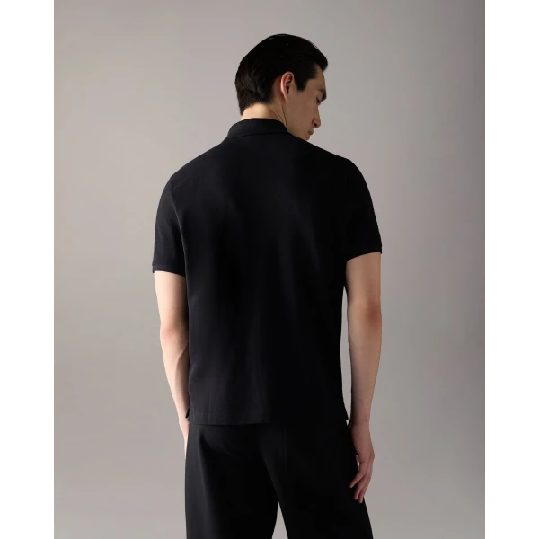 Moose Knuckles Everett Polo in Black | T-shirts & vests | Luxury Shoes 