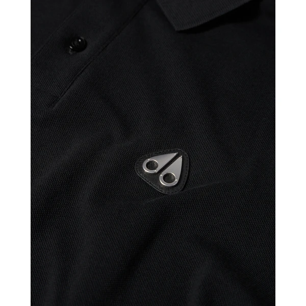 Moose Knuckles Everett Polo in Black | T-shirts & vests | Luxury Shoes 