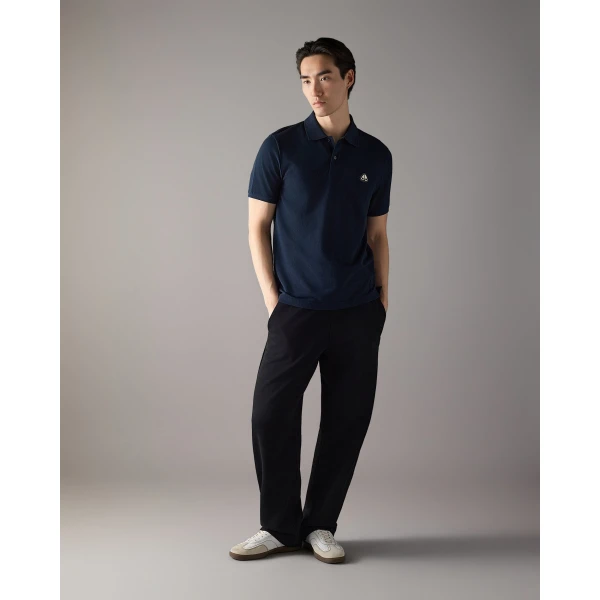 Moose Knuckles Everett Polo in Navy | T-shirts & vests | Luxury Shoes 