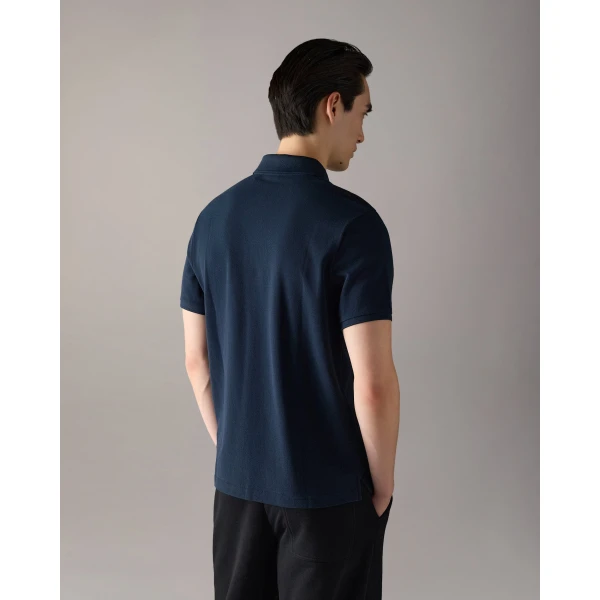 Moose Knuckles Everett Polo in Navy | T-shirts & vests | Luxury Shoes 