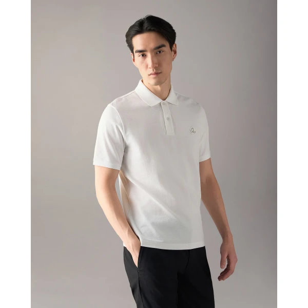 Moose Knuckles Everett Polo in White | T-shirts & vests | Luxury Shoes 