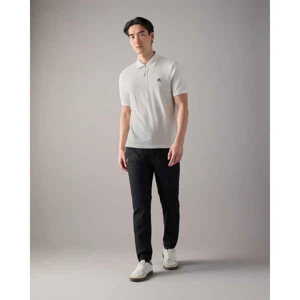 Moose Knuckles Everett Polo in White | T-shirts & vests | Luxury Shoes 