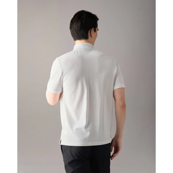Moose Knuckles Everett Polo in White | T-shirts & vests | Luxury Shoes 
