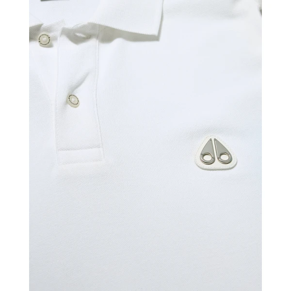 Moose Knuckles Everett Polo in White | T-shirts & vests | Luxury Shoes 