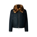 Moose Knuckles Frontier Denim & Down Trucker Jacket in Denim | Luxury Shoes 