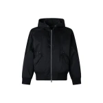 Moose Knuckles Georgie Satin Bomber Jacket in Black | Luxury Shoes 