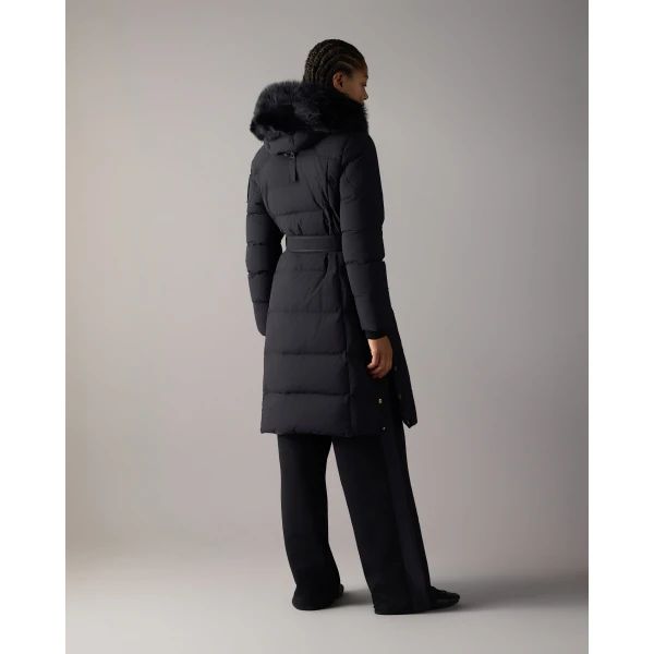 Moose Knuckles Gilded Long Down Parka in Black | Coats | Luxury Shoes 