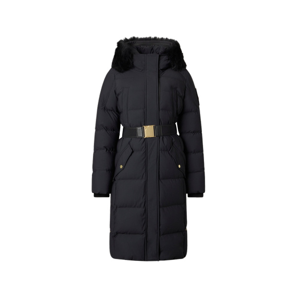 Moose Knuckles Gilded Long Down Parka in Black | Luxury Shoes 