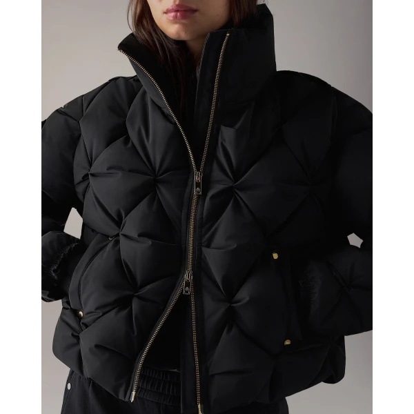 Moose Knuckles Glint Tufted Down Puffer in Black | Jackets | Luxury Shoes 