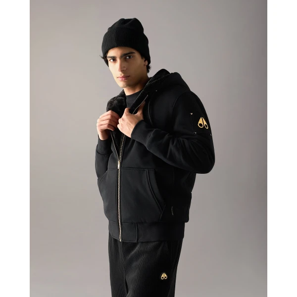 Moose Knuckles Gold Series Classic Bunny Hoodie in Black | Sweatshirts | Luxury Shoes 