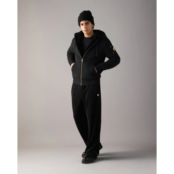 Moose Knuckles Gold Series Classic Bunny Hoodie in Black | Sweatshirts | Luxury Shoes 