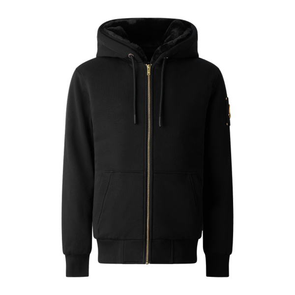 Moose Knuckles Gold Series Classic Bunny Hoodie in Black | Luxury Shoes 