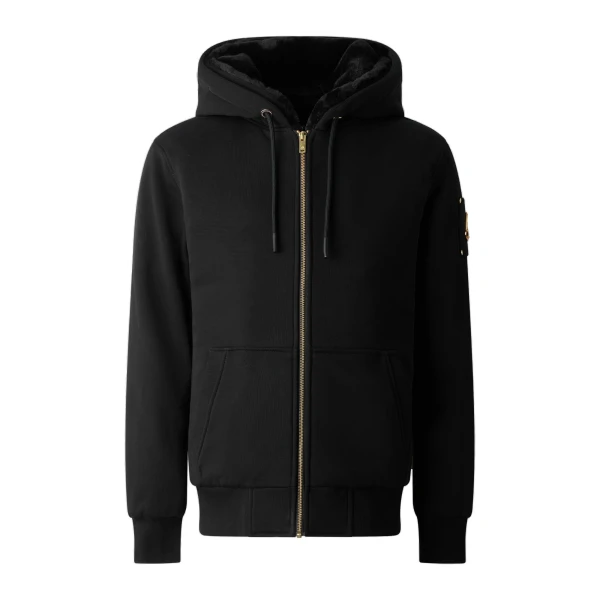 Moose Knuckles Gold Series Classic Bunny Hoodie in Black | Luxury Shoes 