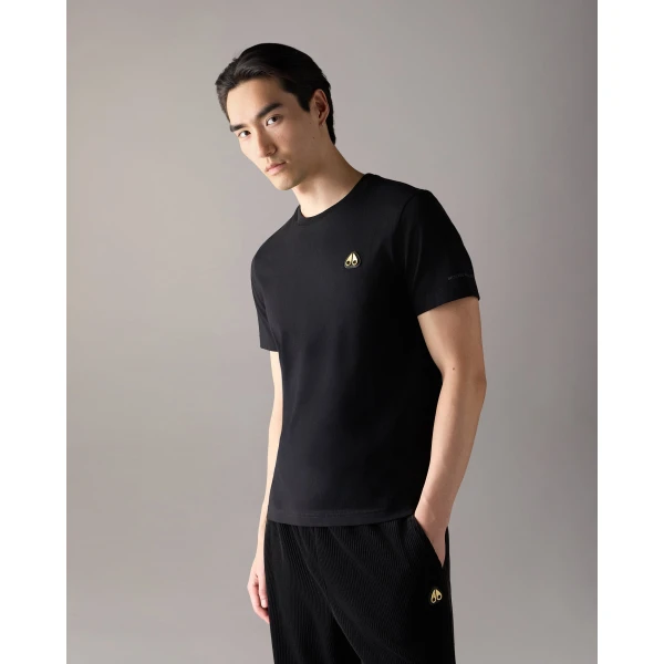 Moose Knuckles Gold Series Crescent T-Shirt in Black | T-shirts & vests | Luxury Shoes 