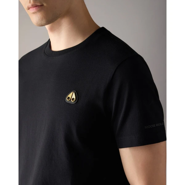 Moose Knuckles Gold Series Crescent T-Shirt in Black | T-shirts & vests | Luxury Shoes 
