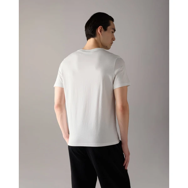 Moose Knuckles Gold Series Crescent T-Shirt in White | T-shirts & vests | Luxury Shoes 