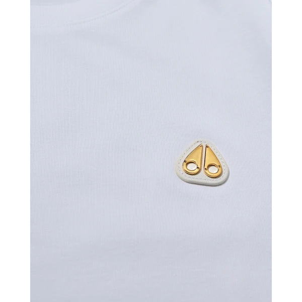 Moose Knuckles Gold Series Crescent T-Shirt in White | T-shirts & vests | Luxury Shoes 